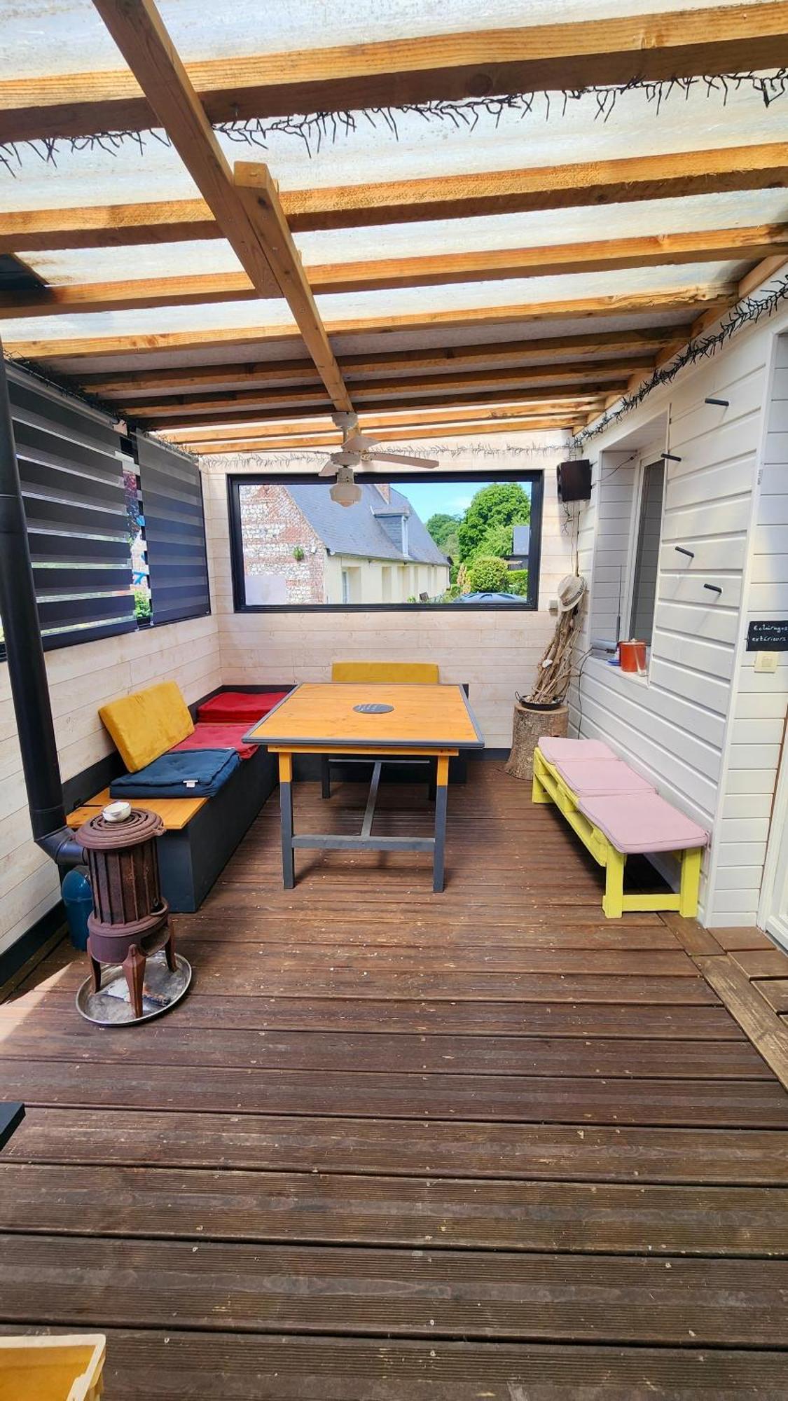La Petite Maison En Bois Bleue Quiberville Exterior photo
